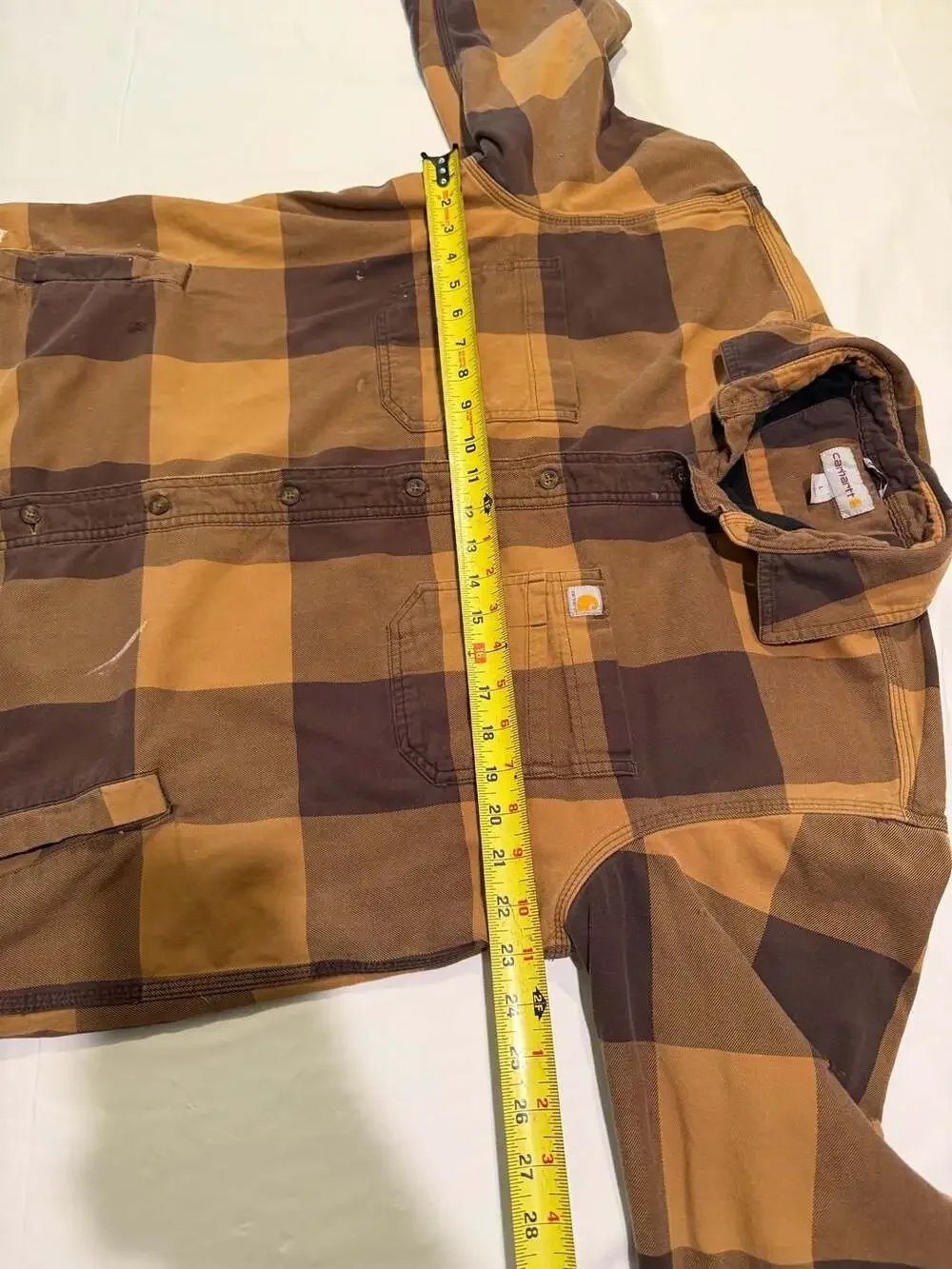 Carhartt Hubbard Sherpa-Lined Plaid Shirt Jacket Size Large